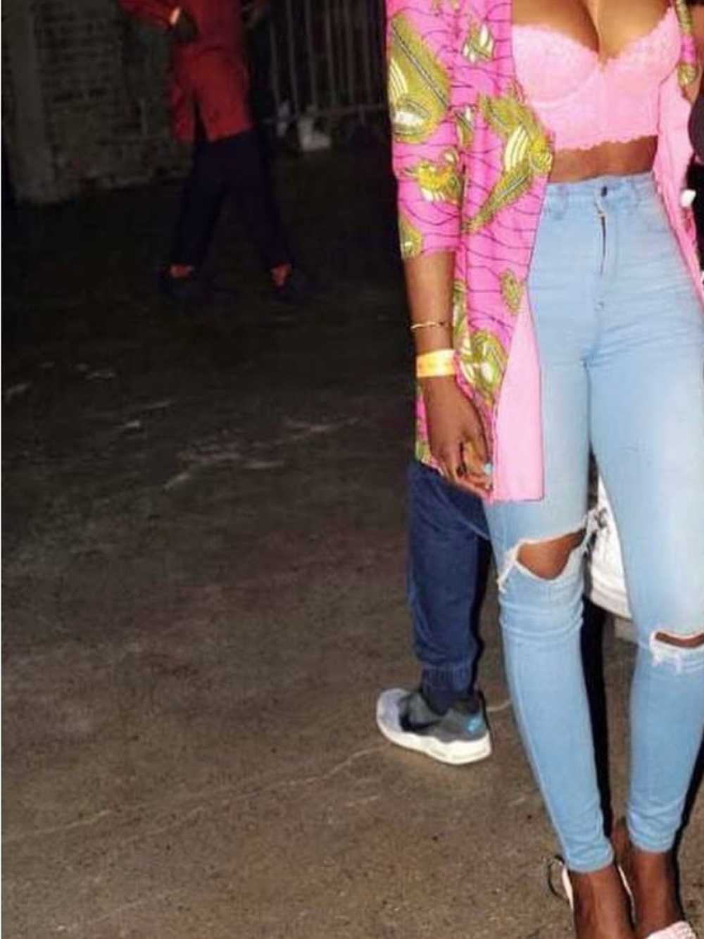 Pink African print blazer